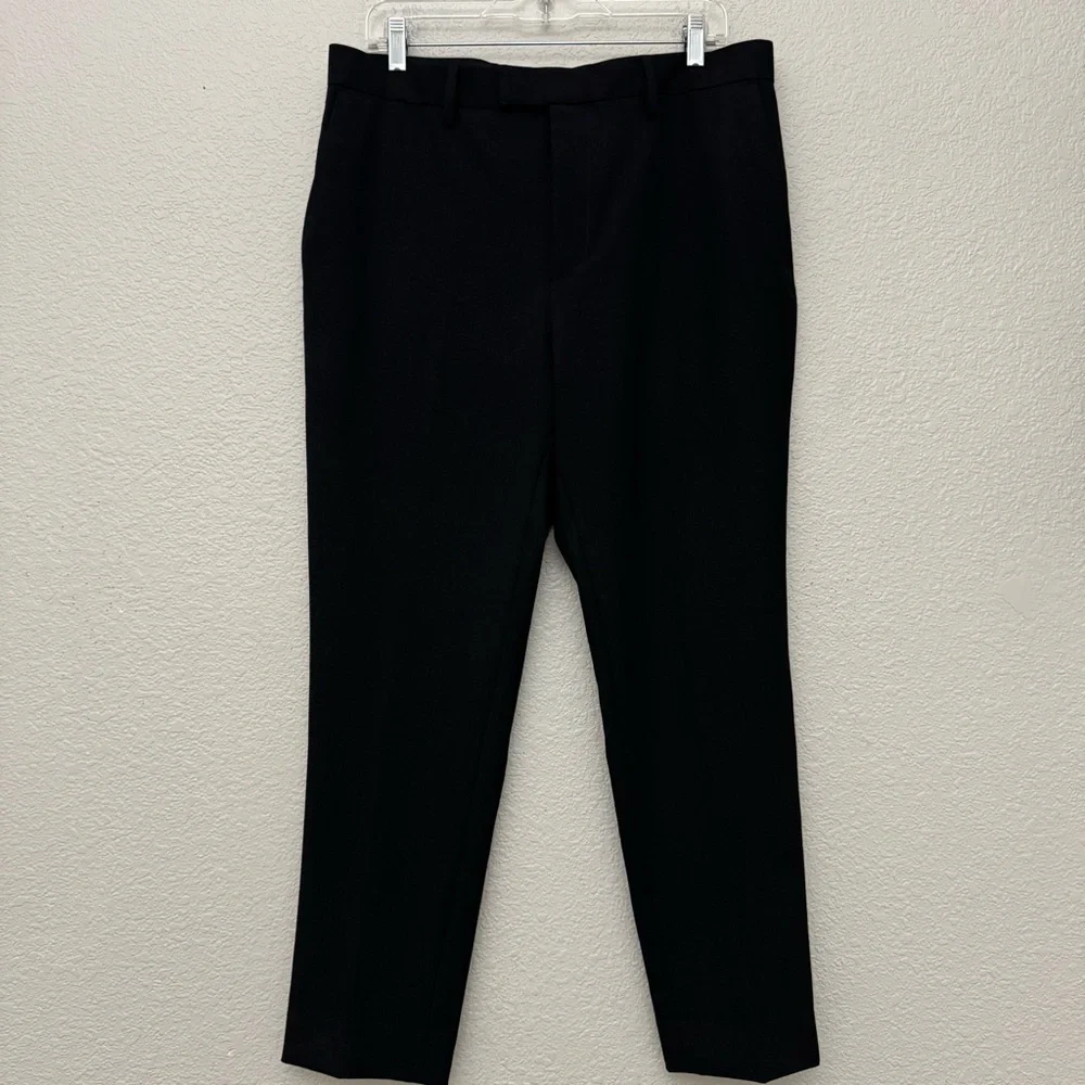 Banana Republic Modern Classic‎ Plain Weave Suit Trouser Pants Black Size 33x30